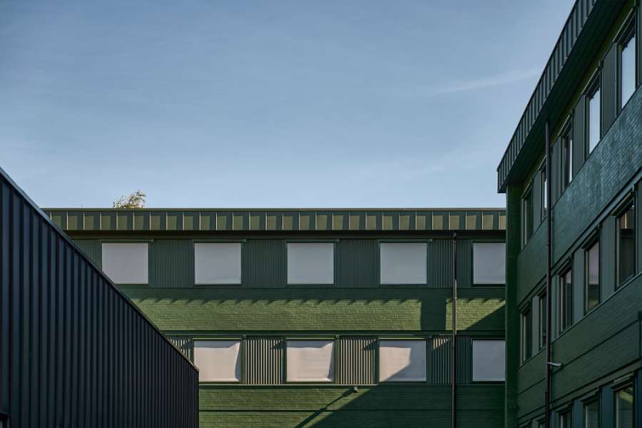 Modern office environment in Gladsaxe wrapped in steel profiles, Transformervej 14, 2860 Søborg, Denmark